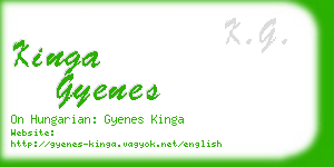 kinga gyenes business card
